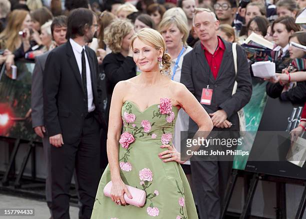 Jk Rowling Arriving At The World Premiere Of Harry Potter And The Deathly Hallows Part 2, In Trafalgar Square In Central London.