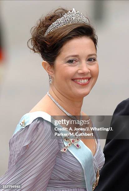 Princess Alexia Of Greece Attends The Wedding Of Crown Prince Frederik & Mary Donaldson At The Vor Frue Kirke Catherdal In Copenhagen.