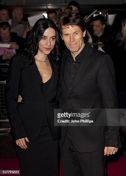 Willem Dafoe And Wife Giada Colagrande Attending The Premiere Of John Carter, At The Bfi South Bank Cinema In London.