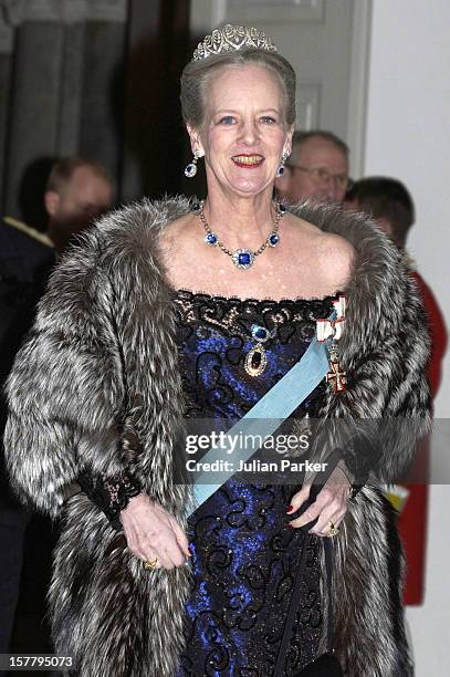 Queen Margrethe Attends A Gala Dinner For The Danish Parliament At Christiansborg Palace.