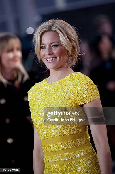 Elizabeth Banks Arrives At The European Premiere Of 'The Hunger Games' At The O2 Arena On March 14, 2012 In London.