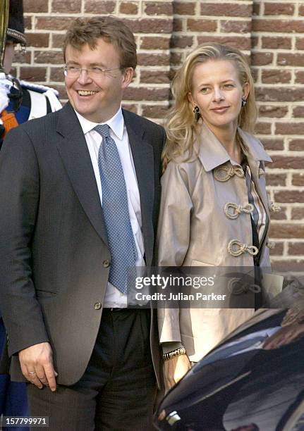 Prince Johan Friso & Princess Mabel Attend The Christening Of Prince Constantijn & Princess Laurentien Of Holland'S Son Claus-Casimir, At The Palais...