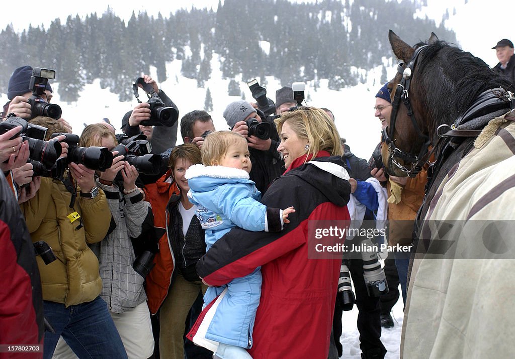 Dutch Royal Family Photocall In Lech, Austria