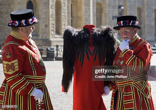 Yeoman John Keohane And Phil Wilson With Designs Modelled By Mash Models. Beefeater 24 Gin And The Design Museum Have Helped To Commission Fashion...