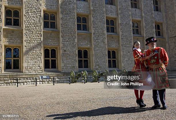 Yeoman Phil Wilson With Designs Modelled By Mash Models. Beefeater 24 Gin And The Design Museum Have Helped To Commission Fashion Students To...