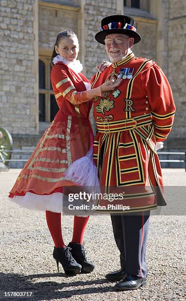 Yeoman Phil Wilson With Designs Modelled By Mash Models. Beefeater 24 Gin And The Design Museum Have Helped To Commission Fashion Students To...