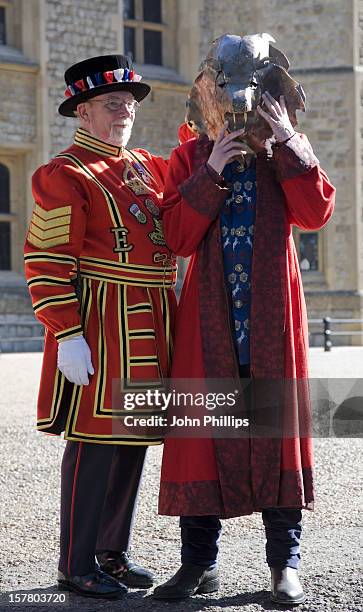 Yeoman Phil Wilson With Designs Modelled By Mash Models. Beefeater 24 Gin And The Design Museum Have Helped To Commission Fashion Students To...