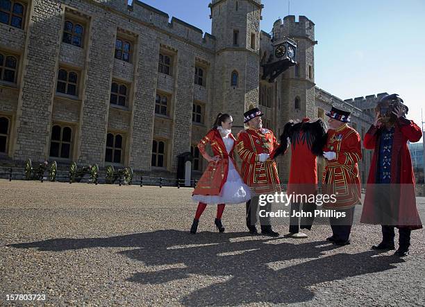 Yeoman John Keohane And Phil Wilson With Designs Modelled By Mash Models. Beefeater 24 Gin And The Design Museum Have Helped To Commission Fashion...