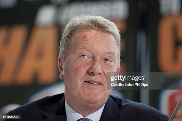 Frank Warren During The David Haye And Dereck Chisora Press Conference At Park Plaza Riverbank, London.