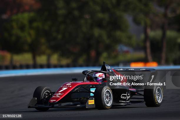 Lena Buhler of Switzerland and ART Grand Prix drives on track during practice for the F1 Academy Series Round 6:Le Castellet at Circuit Paul Ricard...