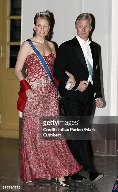 Crown Prince Philippe & Crown Princess Mathilde Of Belgium Attend King Carl Gustaf Of Sweden'S 60Th Birthday Celebrations.Gala Dinner At The Royal...