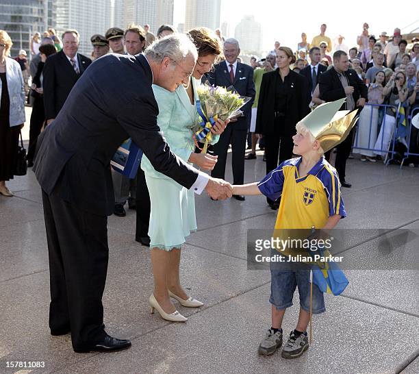 King Carl Gustav & Queen Silvia Of Sweden State Visit To Australia.Visit To The Sydney Opera House, For A Reception Hosted By The Swedish-Australian...