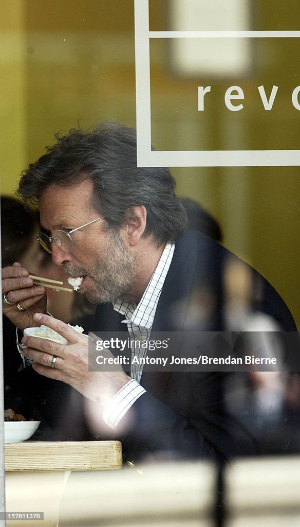 Eric Clapton Stops Off For A Quick Thai Lunch In London