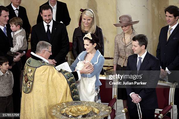 Prince Joachim, Prince Felix, Prince Nikolai, Crown Prince Haakon & Crown Princess Mette-Marit Of Norway, Crown Princess Victoria Of Sweden And Crown...