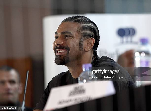 David Haye During The Press Conference At Park Plaza Riverbank, London.