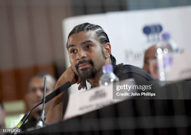 David Haye During The Press Conference At Park Plaza Riverbank, London.