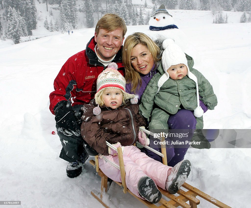 Willem-Alexander, Maxima, Catharina-Amalia & Alexia Photocall In Lech