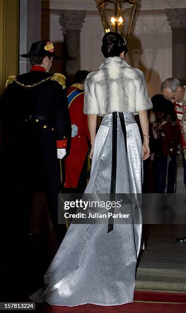 Crown Prince Frederik & Crown Princess Mary Of Denmark Attend The Traditional New Year Gala Dinner, At Amalienborg Palace In Copenhagen Denmark.