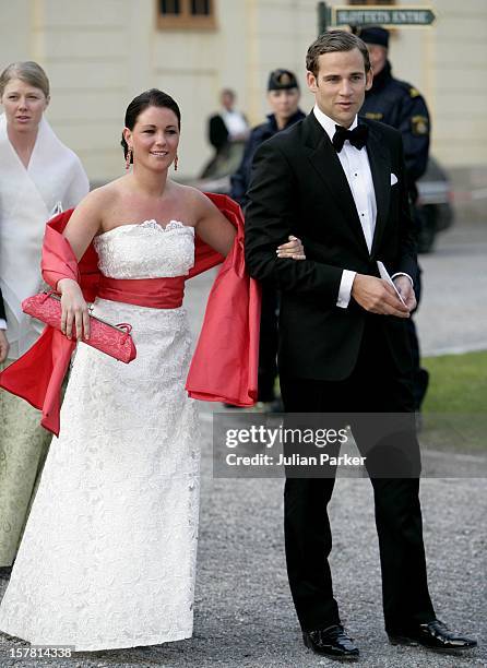 King Carl Gustaf Of Sweden'S 60Th Birthday Celebrations.Emma Pernald & Jonas Bergstrom Attend A Gala Dinner At Drottningholm Palace.