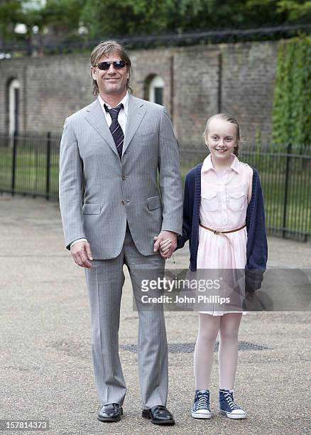 Sean Bean And His Goddaughter Phoebe Armstrong Arriving At The English National Ballet Summer Party At The Orangery, Kensington Gardens, London.