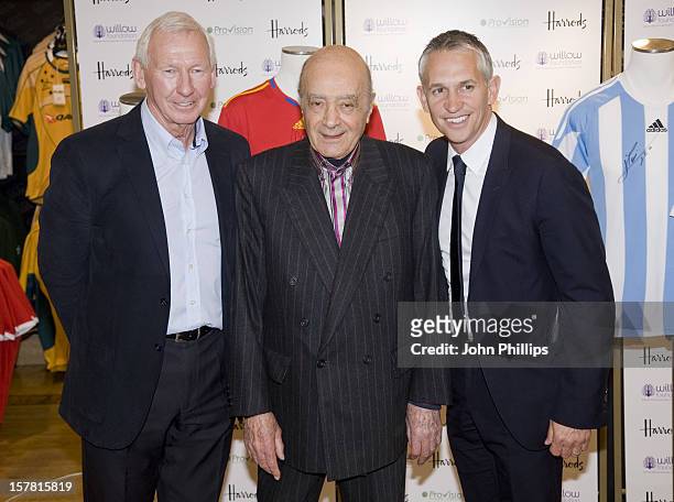Former Arsenal And Scotland Goalkeeper And Willow Foundation Co Founder Bob Wilson, Former Footballer Gary Lineker And Harrods Owner Mohamed Al Fayed...