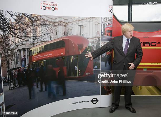 Mayor Boris Johnson Unveils The Final Design For A New Double Decker Bus In London. This Bus Will Be Based On The Jump-On, Jump-Off,...