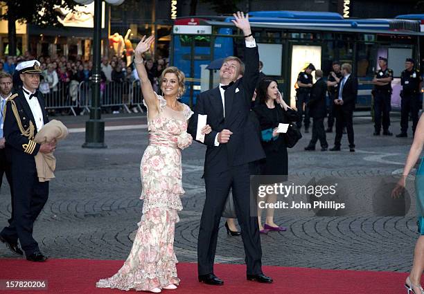 Crown Princess Maxima, And Crown Prince Willem Alexander Of Holland, Attend A Gala Performance At The Stockholm Concert Hall, As Part Of The Pre...