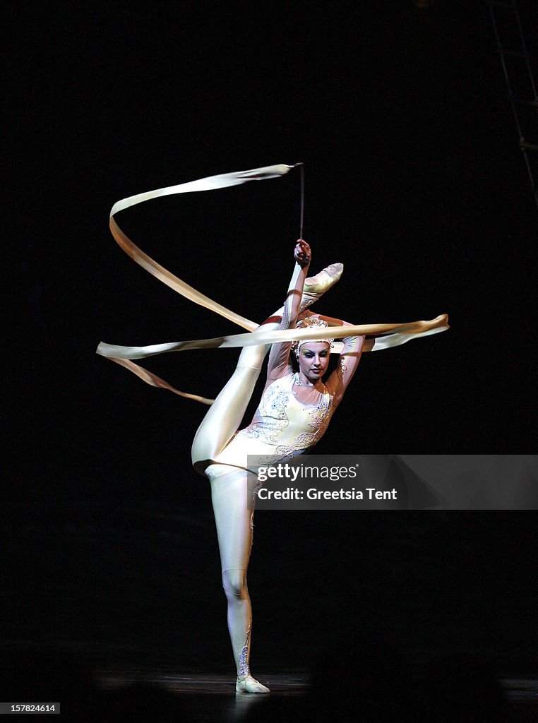 Acrobat Performs Acrobat of Cirque du Soleil performs 'Alegria' at Ahoy on December 6 ...