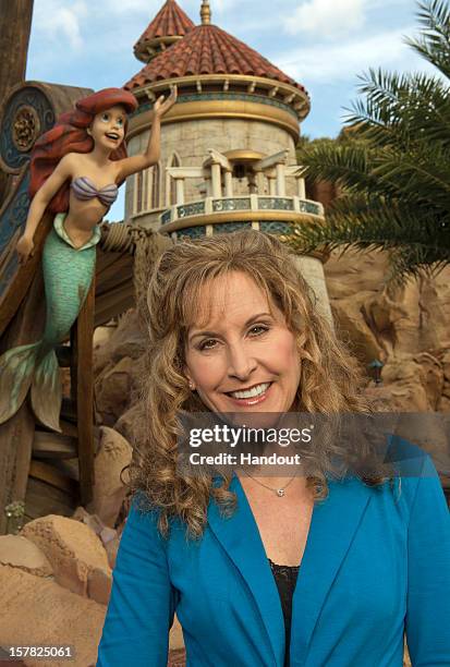 In this handout image provided by Disney Parks, actress and singer Jodi Benson, who provided the voice of Ariel in Disney's animated classic "The...