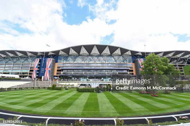 General view during QIPCO King George Day at Ascot Racecourse on July 29, 2023 in Ascot, England.