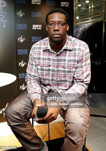 Player Jason Pierre-Paul attends Guys' Night Out at the Lord & Taylor Flagship store on December 6, 2012 in New York City.