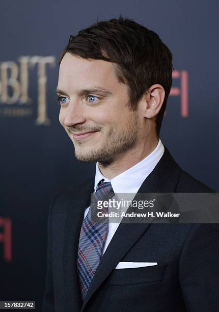 Elijah Wood attends "The Hobbit: An Unexpected Journey" New York premiere benefiting AFI at Ziegfeld Theater on December 6, 2012 in New York City.