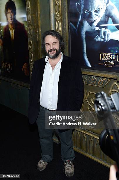 Sir Peter Jackson attends "The Hobbit: An Unexpected Journey" New York premiere benefiting AFI at Ziegfeld Theater on December 6, 2012 in New York...