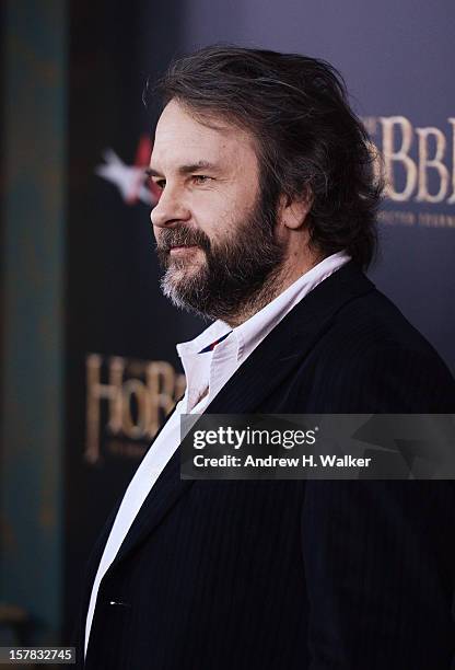 Sir Peter Jackson attends "The Hobbit: An Unexpected Journey" New York premiere benefiting AFI at Ziegfeld Theater on December 6, 2012 in New York...