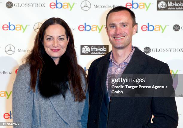 Actress Natalia Woerner and Martin Tschopp, general manager of Ebay Germany attend the Ebay Pop-Up Store opening at Oranienburger Strasse on December...