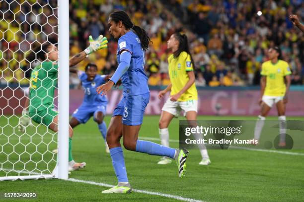 Wendie Renard of France celebrates after scoring her team's second goal during the FIFA Women's World Cup Australia & New Zealand 2023 Group F match...