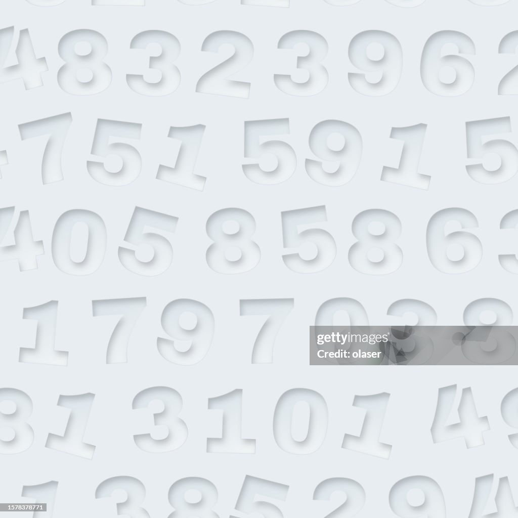 Numbers Pattern With Internal Shadow High-Res Vector Graphic - Getty Images