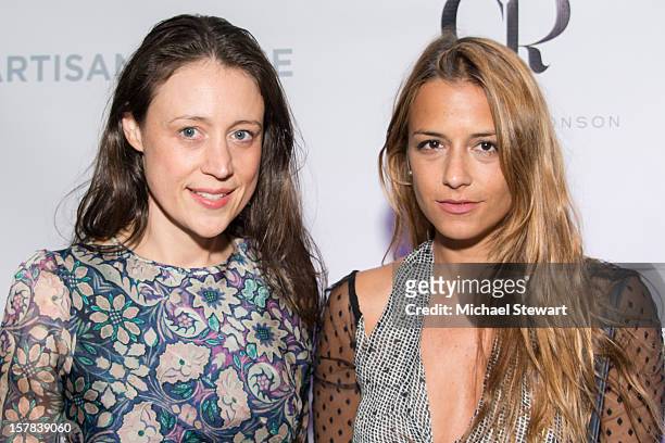 Chiara de Rege and designer Charlotte Ronson attend Charlotte Ronson And Artisan House Handbag Launch Event at Toy Restaurant on December 6, 2012 in...