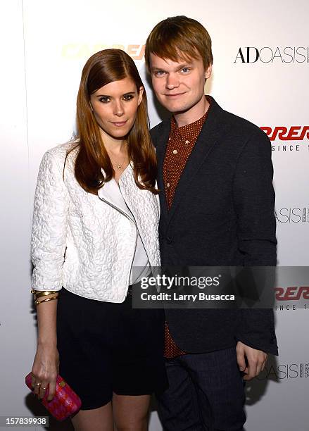 Actress Kate Mara and John Mara Jr. Arrive to the Carrera Cocktail Party hosted by AD Oasis at The Raleigh on December 6, 2012 in Miami, Florida.