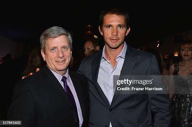 Larry Boland and Jeff Hall attend the amfAR Inspiration Miami Beach Party on December 6, 2012 in Miami Beach, United States.