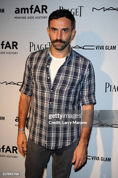 Riccardo Tisci attends the amfAR Inspiration Miami Beach Party at Soho Beach House on December 6, 2012 in Miami Beach, Florida.