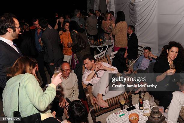 General view of the atmosphere at the amfAR Inspiration Miami Beach Party at Soho Beach House on December 6, 2012 in Miami Beach, Florida.