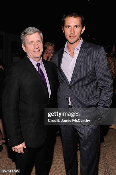 Larry Boland and Jeff Hall attend the amfAR Inspiration Miami Beach Party on December 6, 2012 in Miami Beach, United States.