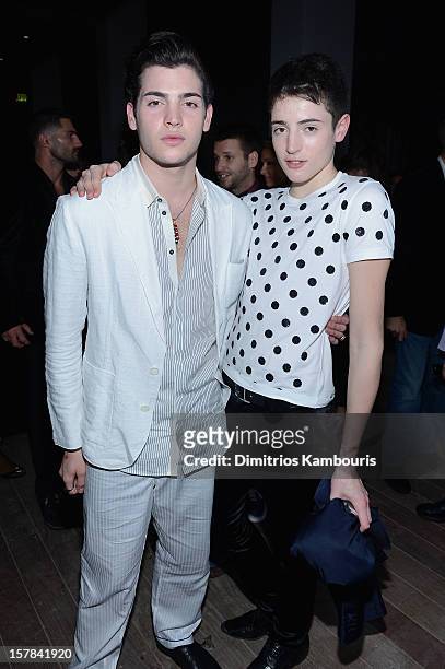 Peter Brant II and Harry Brant attend the celebration of Dom Perignon Luminous Rose at Wall at W Hotel on December 6, 2012 in Miami Beach, Florida.