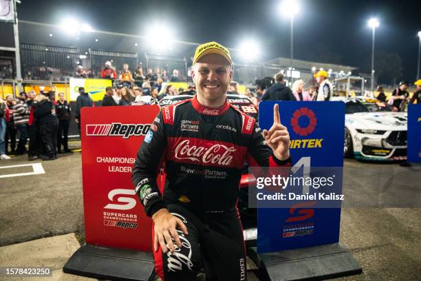 Brodie Kostecki driver of the Coca-Cola Racing Chevrolet Camaro ZL1 during the Beaurepaires Sydney SuperNight, part of the 2023 Supercars...