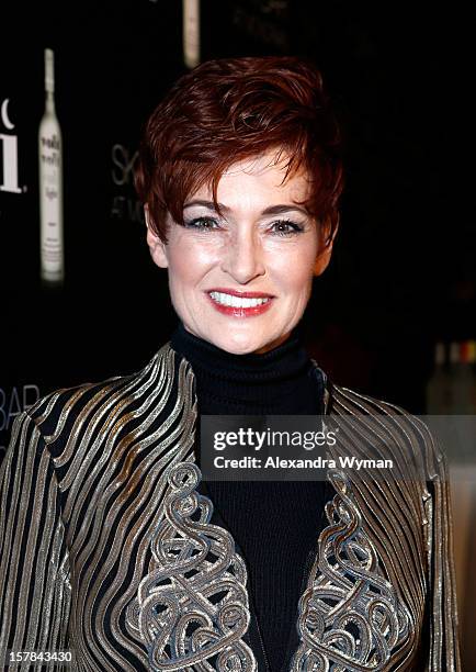 Actress Carolyn Hennesy attends Voli Light Vodka's Holiday Party hosted by Fergie Benefiting Cellphones for Soldiers at SkyBar at the Mondrian Los...