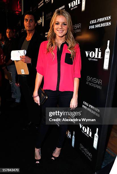 Personality Ali Fedotowsky attends Voli Light Vodka's Holiday Party hosted by Fergie Benefiting Cellphones for Soldiers at SkyBar at the Mondrian Los...