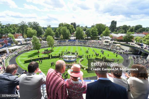 General view during QIPCO King George Day at Ascot Racecourse on July 29, 2023 in Ascot, England.