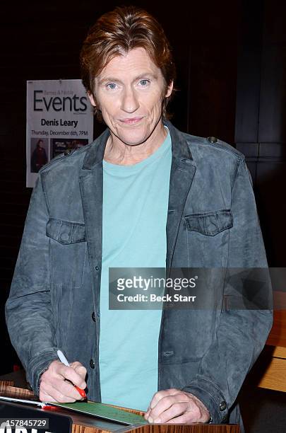 Denis Leary signs copies of his new book "Merry F***in' Christmas" at Barnes & Noble bookstore at The Grove on December 6, 2012 in Los Angeles,...