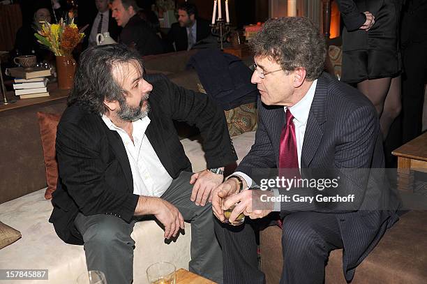 Director/writer Peter Jackson and Chairman, Walt Disney Studios, Alan Horn attend 'The Hobbit: An Unexpected Journey' premiere after party at the...